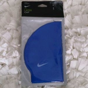 NWT Nike Blue Latex Swim Cap